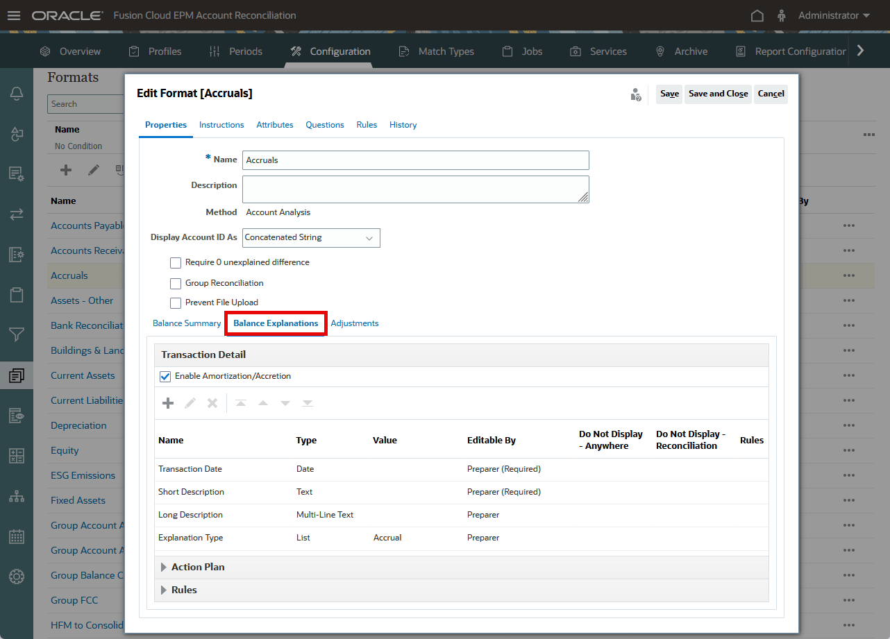 Select tab to apply rule